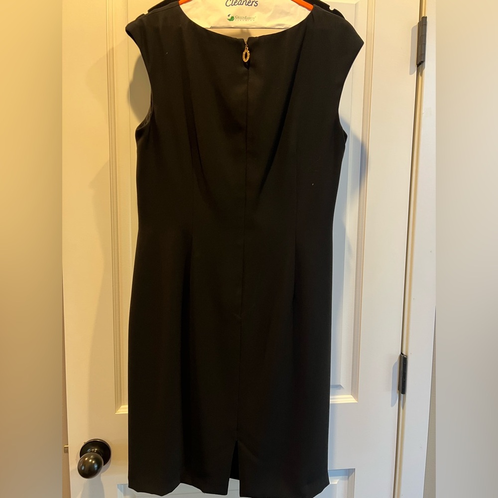 Ivanka Trump Black Midi Dress with Gold Accent - Picture 5 of 9